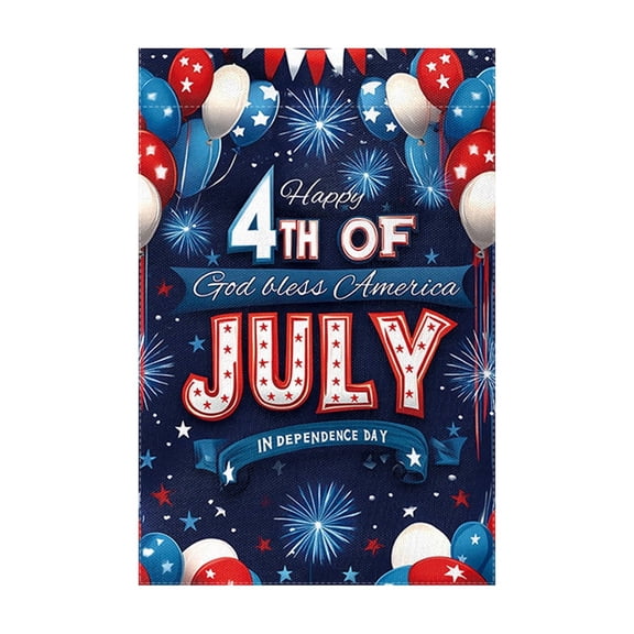 12x18 Inch Double Sided 4th of July Welcome Garden Flag - Small Summer Independence Day Floral Garden Flags Memorial Day Fourth of July Decorations Outdoor Yard Flags for Outside Lawn Porch Decor