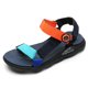 thumbnail image 3 of Sandalias de niñas Sandalias de deportes ajustables Sandalias abiertas Sandalias de playa de los pies transpirables para caminar al aire libre, 3 of 6