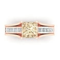 thumbnail image 2 of Clara Pucci 14K Rose Gold 2.28 Natural Morganite Engraveable Engagement Ring + Wedding Band Set, 2 of 7