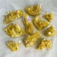 thumbnail image 2 of K-KED Natural Aura Yellow Crystal Titanium Quartz Cluster Specimen Healing Chakra Rock-About 50g, 2 of 6