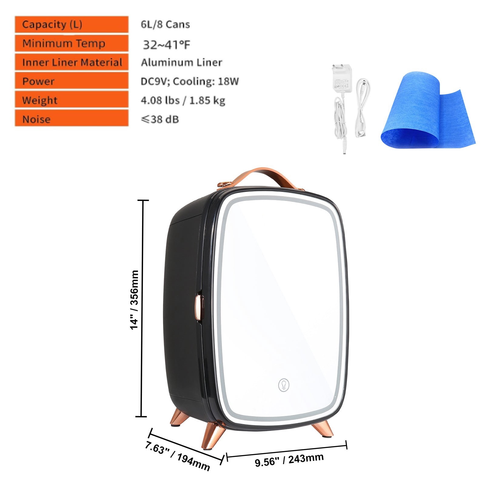KFFKFF 6L Mini Refrigerator