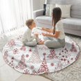 thumbnail image 3 of White Christmas Tree Pattern Round Blanket,Comfortable Soft Flannel Throw Blanket,All Season,Warm Lightweight Blankets for Sofa Bed Couch Living Room Chair 47"x47", 3 of 5