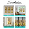 thumbnail image 6 of Window Privacy Film Sunflower Bee Stained Glass Window Film Decorative Sun Block Window Cover Farmhouse Brown Wooden Botanical Floral Window Clings Static Adhesive Sticker for Bathroom 17.7"x39.3", 6 of 6