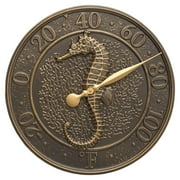 Whitehall Products Seahorse Sea Life 16-in. Indoor/Outdoor Wall Thermometer
