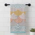 thumbnail image 2 of REGALWOVEN Boho Cotton Hand Towel, Cute Pattern Soft Absorbent Bathroom Towel, Decorative Towel for Home, Spa, Hotel 29" x 13" Green Orange 1pk, 2 of 7