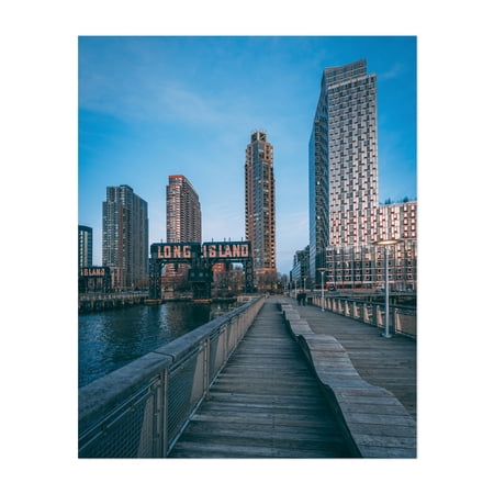 Gantry Plaza Piers - Queens New York Photography Unframed Wall Art Print 8 x 10 inches