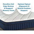 thumbnail image 4 of Tranquility 12" Medium Pillow-Top Memory Foam Edge Support Pocket Spring Premium Hybrid Mattress in a Box, CertiPUR-US, Twin Size, 4 of 12