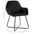 thumbnail image 4 of vidaXL Dining Chairs 6 pcs Black Velvet, 4 of 5