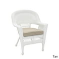 thumbnail image 5 of Jeco White Wicker Chair with Cushion Brown, 5 of 5