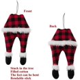 thumbnail image 3 of Adorno de árbol de búfalo a cuadros rojo y negro con cabeza de Papá Noel de peluche y selección inferior Atrapado en el árbol en palo flexible para adornos de Navidad Xemadio WMZL-604-1, 3 of 7