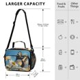 thumbnail image 3 of ALAZA Butterfly Daisy Flowers Lunch Box Insulated Cooler Bag Reusable Tote Bags Shoulder Strap, 3 of 7
