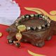 thumbnail image 5 of Pulsera de cuentas de vidrio con lámina de oro de 10 cm hecha a mano, pulseras elásticas, para meditación para hombres y mujeres, 5 of 5