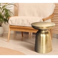 thumbnail image 5 of HomeRoots 517827 19 in. Metal Round End Table, Gold, 5 of 5