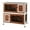 Auburn/White, variant on TRIXIE natura Double Weatherproof Outdoor 2-Story Wooden Small Animal Hutch with & Pull-Out Trays & Ramp, Brown