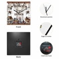 thumbnail image 2 of Farmhouse Wooden Wall Clock Silent Non Ticking, Retro Country Star Berry Vintage Wood Grain Square Wall Clocks Battery Operated, Decor Clock for Home Office, Living Room, Kitchen, 12 Inch, 2 of 9