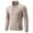 Beige, variant on Men's Quarter Zip Mock Neck Pullover Sweater Long Sleeve Solid Knit Top
