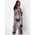 thumbnail image 4 of Rebdolls Women's Plus Paisley Print Open Front Duster - Blue - 5X, 4 of 4
