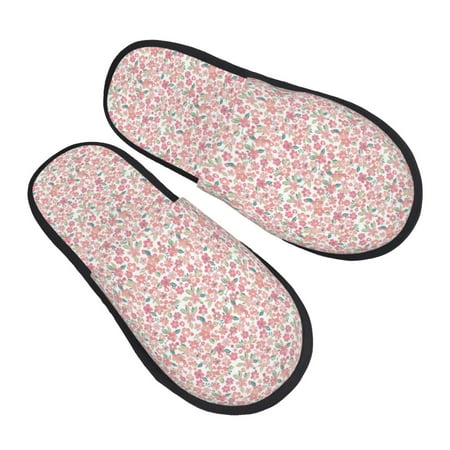 

Kdxio Floral Retro Style Pattern Slippers for Women Memory Foam Fuzzy House Slippers Bedroom Non-slip Warm Womens Slippers