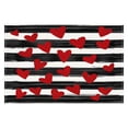 thumbnail image 2 of TUWABEII Regalos de San Valentín Mantel individual a rayas con amor para el hogar, cocina, mesa aislante, tapete para tazas, decoración de restaurante, mantel de mesa, regalos para mujeres, 2 of 5