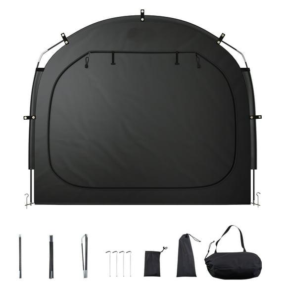 KFFKFF Bicycle Shelter, Accommodates 4-5 Bicycles, Exterior Roomy Bicycle Shelter with Aeration Opening, Simple-to-Set-Up Bicycle Shelter with Sturdy Fiberglass & Twin Fasteners