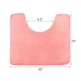 thumbnail image 4 of Clara Clark Bath Mat Bathroom Rug - Absorbent Memory Foam Bath Rugs - Non-Slip, Thick, Cozy Velvet Feel Microfiber Bathrug, Plush Shower, Toilet- Floor Bathmats Carpet - Pink - Contour Size 24"x20", 4 of 5