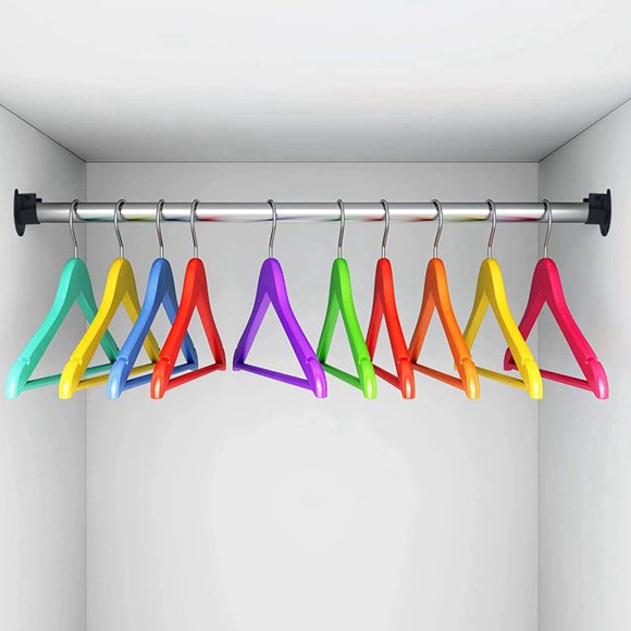 Closet Rod Bracket Black Diameter Closet Pole Socket Stainless Steel Closet Rod Support Heavy Duty U-Shaped Shower Rod Holder