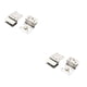 thumbnail image 4 of Riwesomey Stainless Steel Glass Hinge Smooth Brushed Anti-rust Display Door Wardrobe Hardware Hinges Kitchen Cabinet Case unilateral L 2piezas, 4 of 6