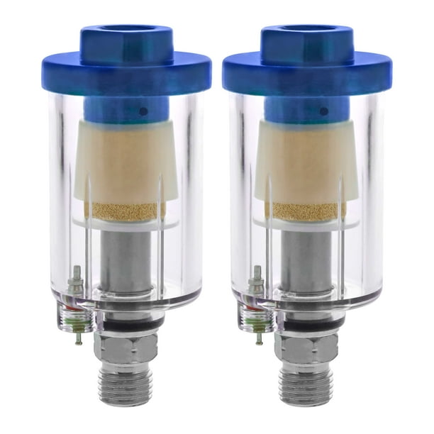 TCP Global Mini InLine Air Filter, Oil and Water Separator (Pack of 2