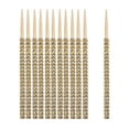 thumbnail image 1 of Paquete de 12 palitos de manzana acaramelada de 15 cm, brochetas para dulces, palillos para cócteles oro, 1 of 9