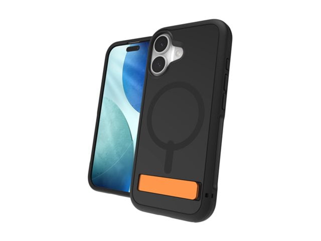 ZAGG Sedona Snap - Back cover for cell phone - with kickstand - MagSafe compatibility - graphene - flood black - for Apple iPhone 17
