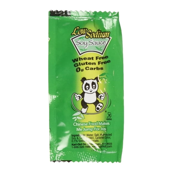 Soy Sauce Low Sodium Gluten Free Portion Control Packets | Kari-Out | 100 Count
