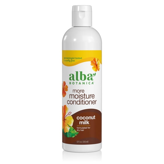 Alba Botanica More Moisture Conditioner Coconut Milk for Dry Hair 12 oz