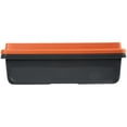 Hefty HIRISE PRO Heavy Duty 40 Qt. Latch Storage Bin, Orange/Gray