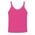 thumbnail image 6 of Womens Tank Tops Summer Sleeveless U Neck Ribbed Knit Basic Slim Going out Cami Tee Shirts,Hot Pink,Size L, 6 of 6