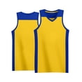 thumbnail image 3 of Odeerbi Niños Niñas Rápido Seco Uniforme de Baloncesto Conjunto V-Cuello Malla Tank Tops Pantalones Cortos Ropa Deportiva Atlética Para 3-15 Años, 3 of 5