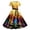 Gold, variant on FYEGRE Women's Carnival Dress 1950s Floral Print Dress for Women Elegant Short Sleeve Party Gown Black XXL