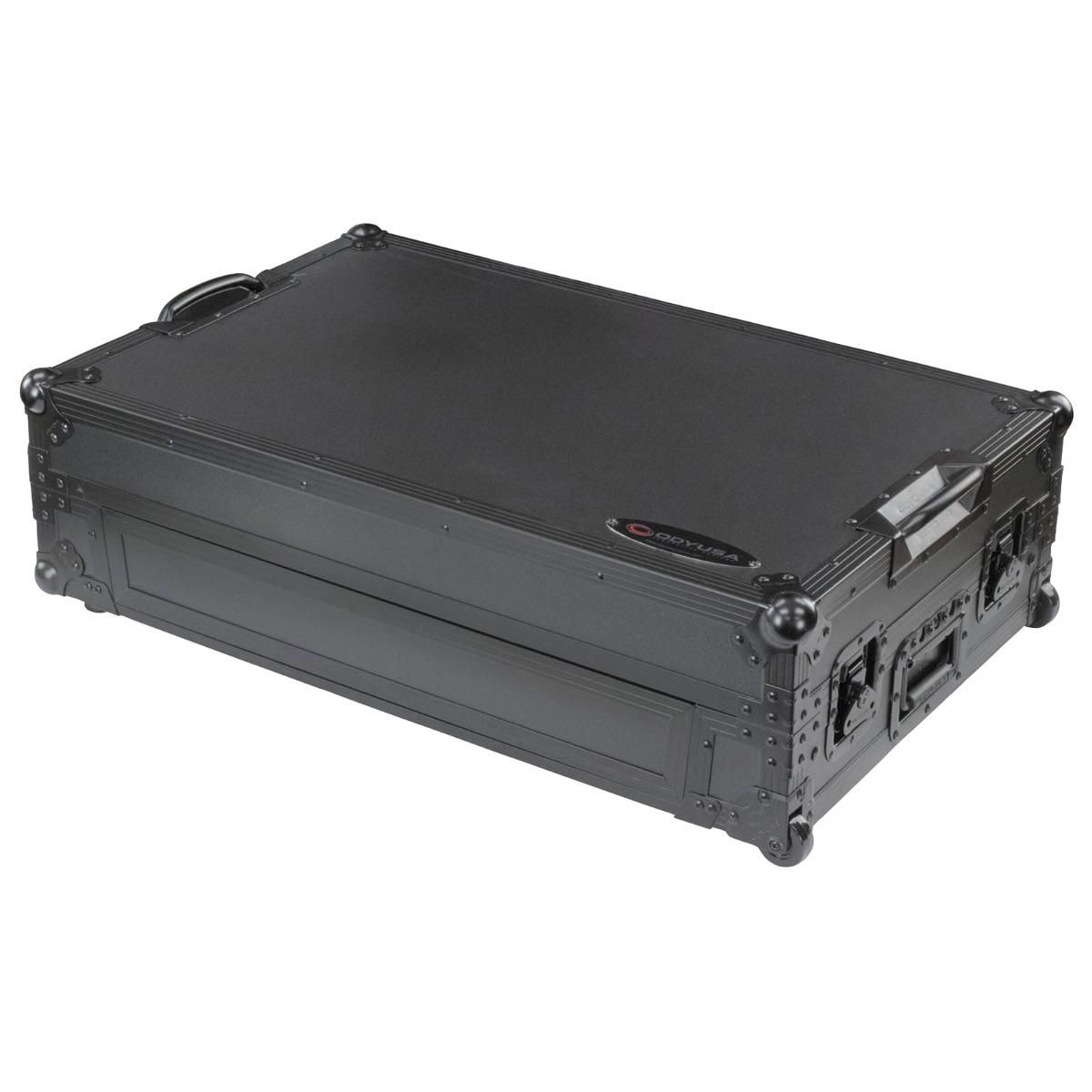 Odyssey FZGSDDJREV5CWBL Black Label 1U Flight Case for Pioneer DDJ-REV5 DJ Controller with Laptop Platform & Wheels with Lock Package
