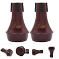 thumbnail image 2 of Trumpet Mute Abs Brown 2Pack For Musicians Home Practice, 2 of 3