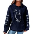 thumbnail image 1 of LOVZFMLL Essentials Hoodie Imprimé Graphique avec Poche Manches Longues Automne 2025 Mode pour Femmes Chandail à Capuchon Confortable Mode Urbaine, 1 of 3