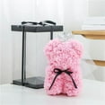 thumbnail image 4 of Rose Bear Gift 11-inch Artificial Flower Rose Bear with LED Light Valentine's Day Preserved Flowers Bear Gift for Lover Partner Friend, 4 of 8