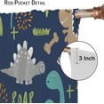 thumbnail image 6 of Kids Blackout Curtains,Each Panel W21 x 63" L,Cartoon Animal Cute Funny Dinosaur Rod Pocket Curtains for Boys Girls Bedroom Living Room Baby Room Nursery Window Drapes 2 Panel Set 42" x 63", 6 of 6