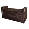 thumbnail image 2 of ORE International Banc de Rangement pour Chaussures 22 Pouces, Suède Marron, 2 of 4