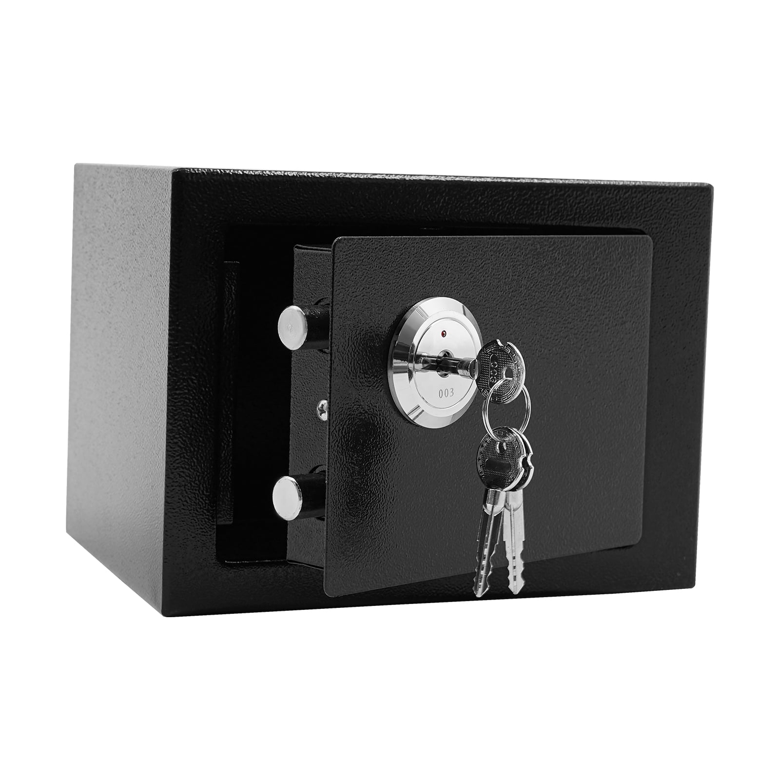 Black Small Safe Box with Drop Slot, Safety Box for Money, Depository Safe with Drop Slot Mountable Cash Box with Lock for Home & Office Security