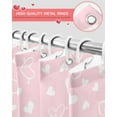 thumbnail image 6 of Touchbetter Pink Valentine''s Day Shower Curtain, Valentines Love Heart Shower Curtains Set with Hooks, Waterproof Fabric Bathroom Curtains Decor Home Accessories,Stall 36 X 72 Inch, 6 of 6