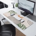 thumbnail image 2 of Long Mouse Pads for Desk,Orange Boho Geometric and Plant Pattern Desk Mats on Top Of Desks, Desk Mouse Pad Extra Large with 3mm Non-Slip Base and Stitched Edge for Gaming,Office,Work,Home 31.5"x11.8", 2 of 6