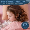 thumbnail image 4 of Little Garoo Toddler Pillow for Boys and Girls by PharMeDoc, 14x19, Machine Washable - Pink Cooling Cover, 4 of 8
