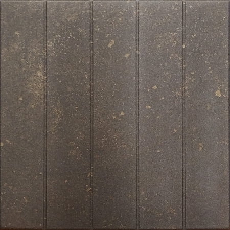 R104 - Bead Board Foam Glue-up Ceiling Tile in Rusted Steel (21.6 Sq.ft / Pack) - 8 Pieces