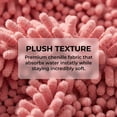 thumbnail image 3 of REGALWOVEN 2 Pack Cute Flower Chenille Hanging Hand Towels, Soft Absorbent, Quick Dry Decorative Towels for Kitchen, Bathroom Pink 12" x 12", 3 of 5