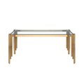 thumbnail image 2 of Dining Tables, Glass and Frame for D6009DT, Polished Golden Wooden Dining Tables,Glass Modern Dining Tables, Furniture Dining Tables Glass and Frame for D6009DT, 2 of 4
