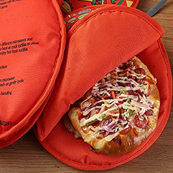 grill or microwave! 2 Pack Tortilla Warmer Day of the Dead Premium INSULATED tortilla pouch keeps corn /& flour tortillas warm from the skillet pan